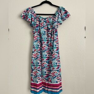 Tommy Bahama Tropical Off the Shoulder Dress | Size Large